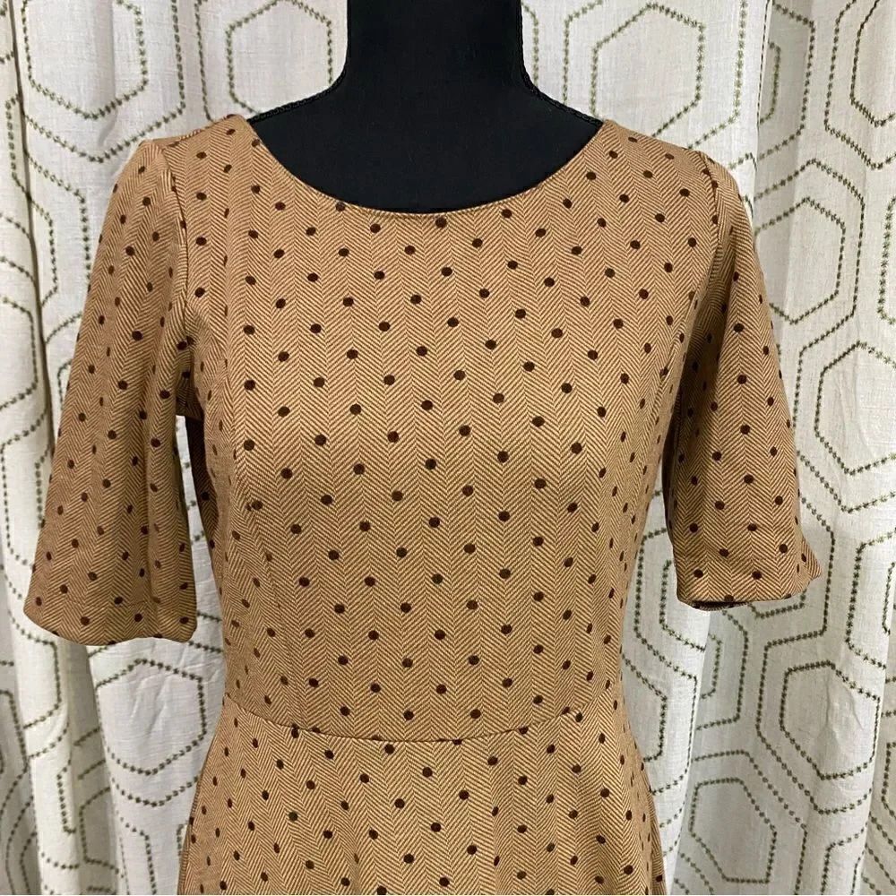 Land's End Women's Fit and Flare Polka Dot Dress XS 2-4 - Picture 3 of 11